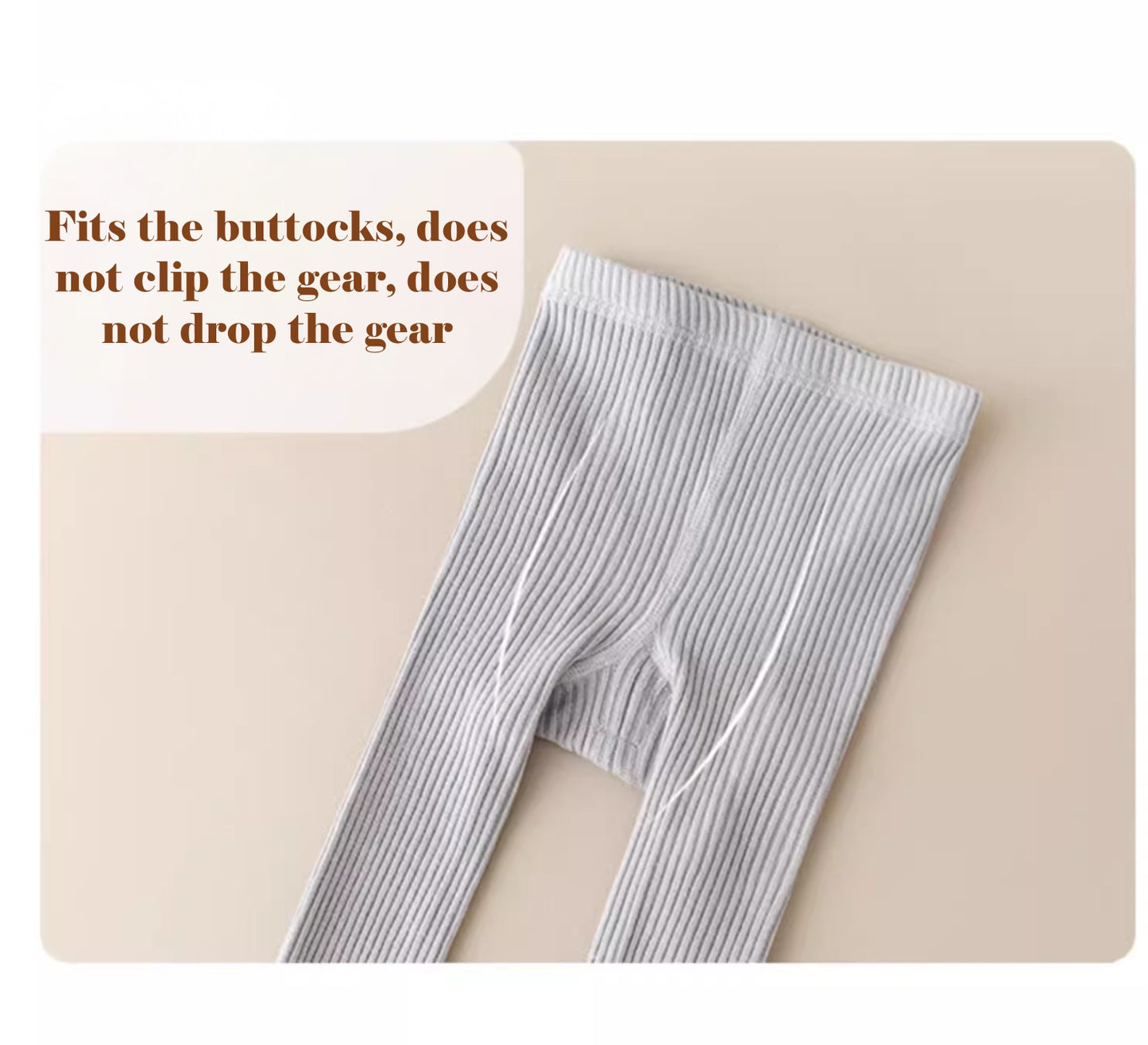 Baby Cotton Tights with Bunny Decoration