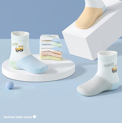 Cartoon/gradient medium socks-Set of 3 Pairs