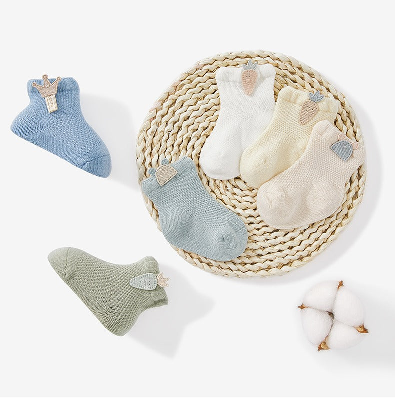 Сartoon mesh short socks - Set of 3 Pairs