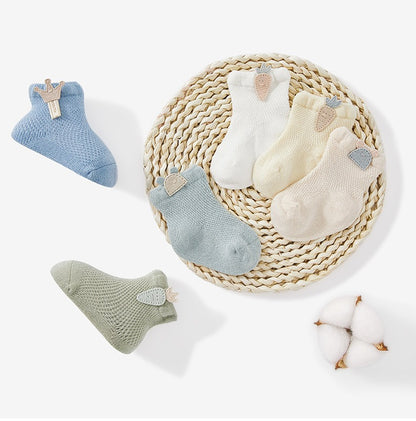 Сartoon mesh short socks - Set of 3 Pairs