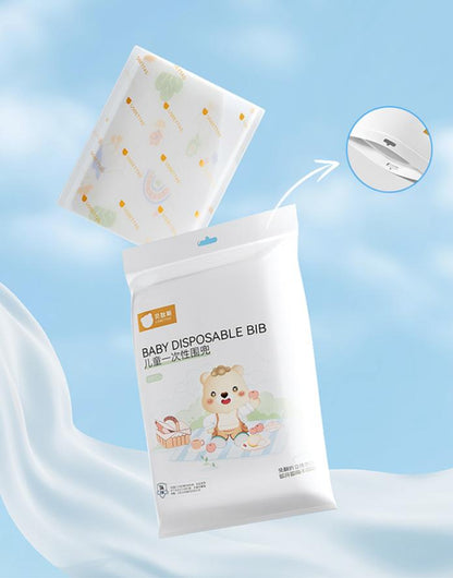 Disposable Baby Feeding Bibs with Pocket (20 Pack)