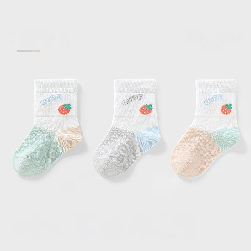 Cartoon/gradient medium socks-Set of 3 Pairs
