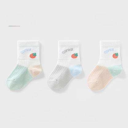 Cartoon/gradient medium socks-Set of 3 Pairs