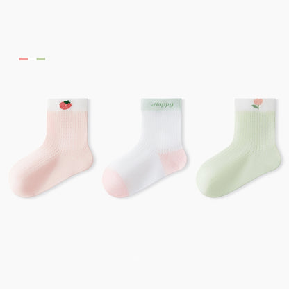 Children’s Summer Cotton Sock-Set  of 3 Pairs