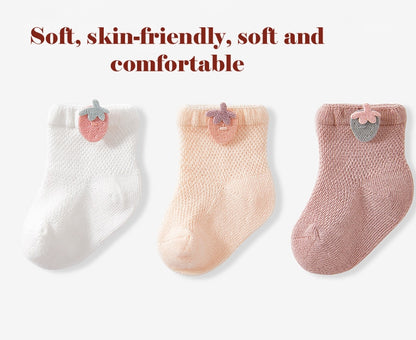 Сartoon mesh short socks - Set of 3 Pairs