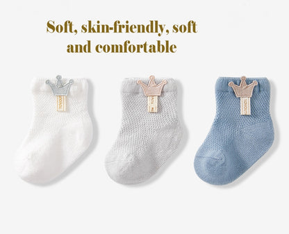 Сartoon mesh short socks - Set of 3 Pairs