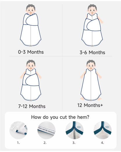 Bamboo cotton baby sleeping sack ( prevent startle）